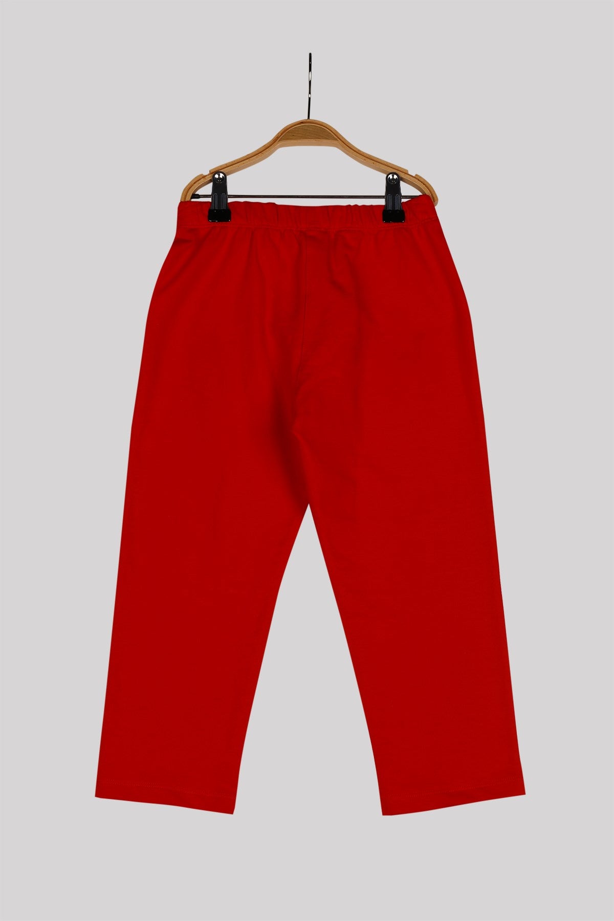 Unisex Çocuk Kırmızı Örme Pantolon (4-12yaş)-1