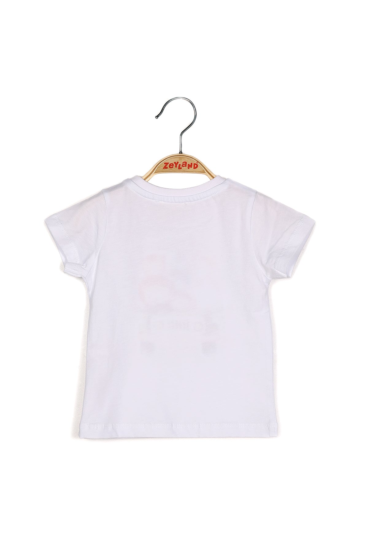 Erkek Bebek Baskılı Beyaz T-shirt-2