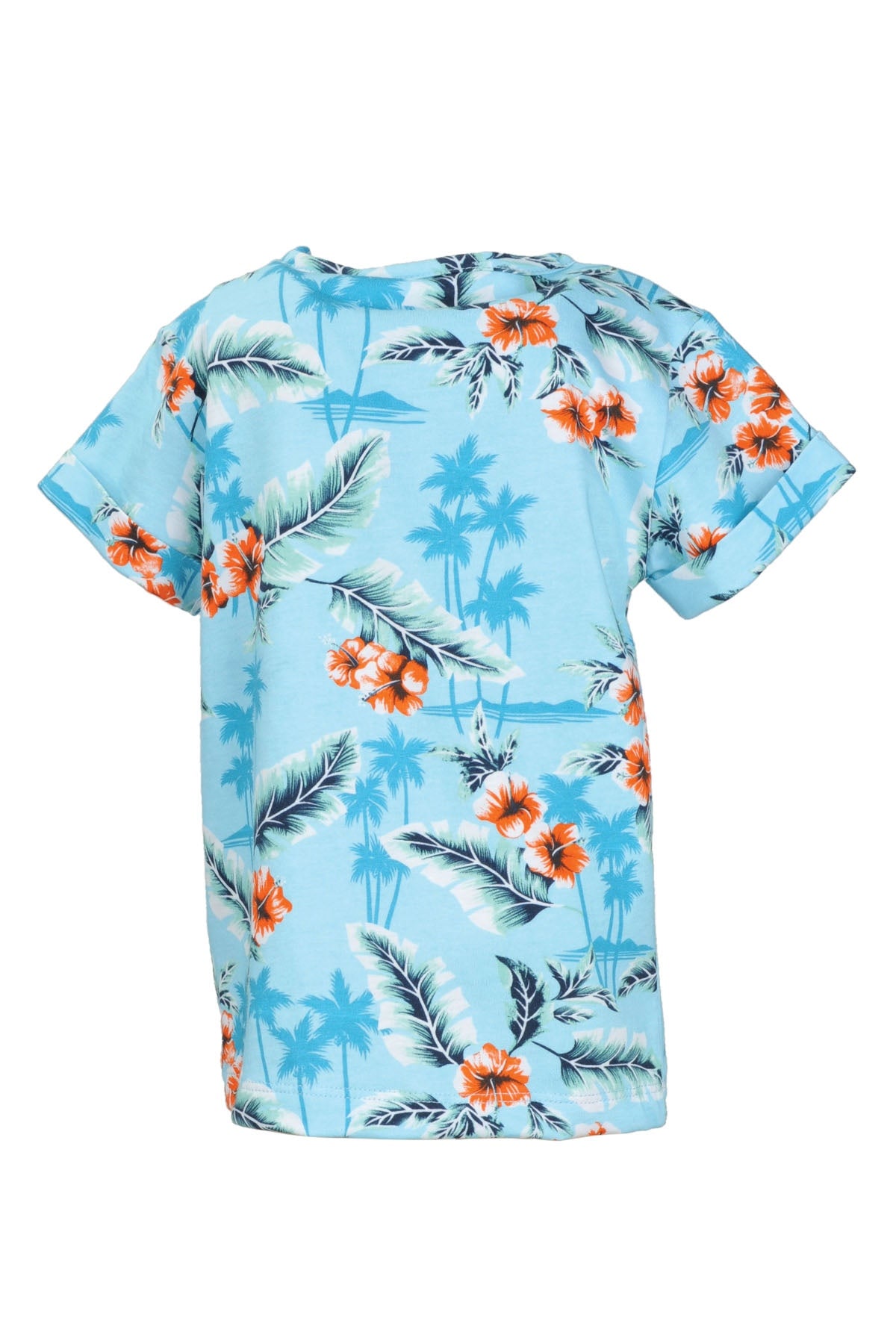 Erkek Bebek Mavi Hawaii T-Shirt (9ay-4yaş)-1