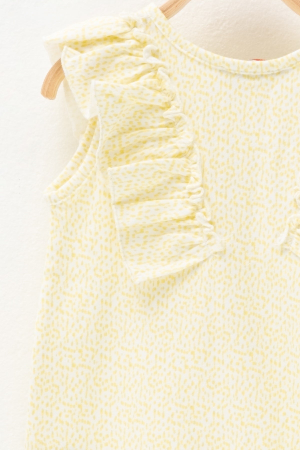 Kız Bebek Sarı Kolları Fırfırlı Çıtçıtlı Tulum (3-36ay)-1