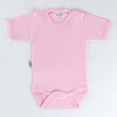Kısa Kollu Bebek Badi 0-12 Ay Pembe - 001.0156