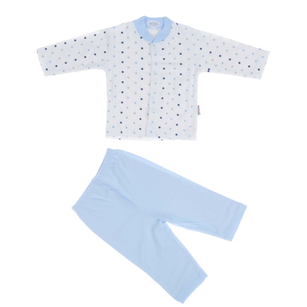Puantiye Desenli Bebek Pijama Takımı Mavi - 001.2303