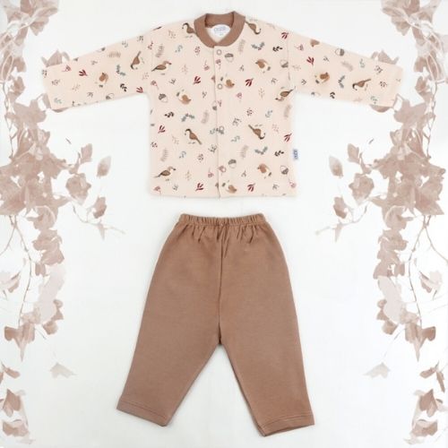 Yaprak Desenli Bebek Pijama Takımı - 001.9106