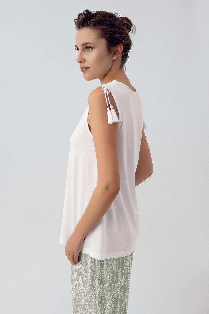Desenli Sabahlıklı Lohusa Pijama Takımı - 16300