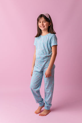 Kız Çocuk Mavi Sky Pijama Takımı (5-12yaş)-0