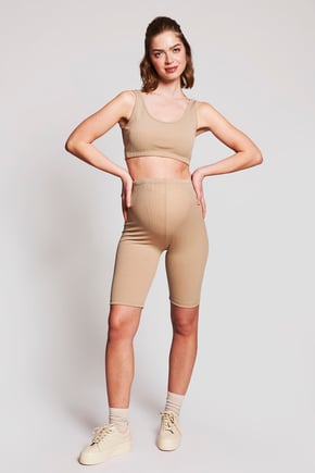 Tillie Kısa Yoga Set - Bej