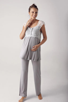 Dantelli Lohusa Pijama Takımı - 13200