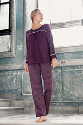Modal Büyük Beden Lohusa Pijama Takımı - 13203