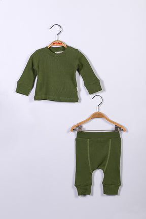 Gots Sertifikalı %100 Organik Pamuk Sweatshirt ve Pantolon Takım (0-4yaş)-1