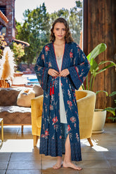 Aqua 23124 Desenli Kimono Lohusa Sabahlık