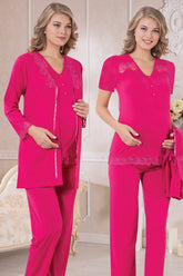 Jenika 23221 Sabahlıklı Lohusa Pijama Takımı - Lohusa Sepeti