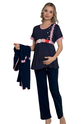 Jenika 49282 Sabahlıklı Lohusa Pijama Takımı - Lohusa Sepeti