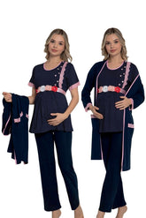 Jenika 49282 Sabahlıklı Lohusa Pijama Takımı - Lohusa Sepeti