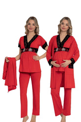 Jenika 49297 Sabahlıklı Lohusa Pijama Takımı - Lohusa Sepeti