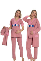 Jenika 49299 Sabahlıklı Lohusa Pijama Takımı - Lohusa Sepeti