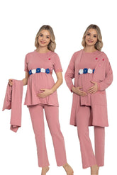 Jenika 49483 Sabahlıklı Lohusa Pijama Takımı - Lohusa Sepeti