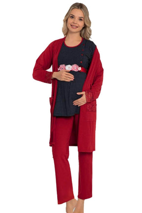 Jenika 49911 Sabahlıklı Lohusa Pijama Takımı - Lohusa Sepeti