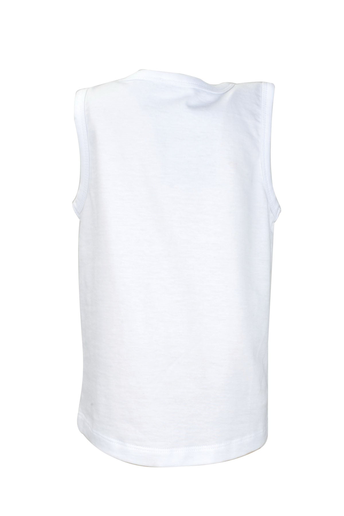 Erkek Bebek Beyaz Baskılı Kolsuz T-Shirt (9ay-4yaş)-1
