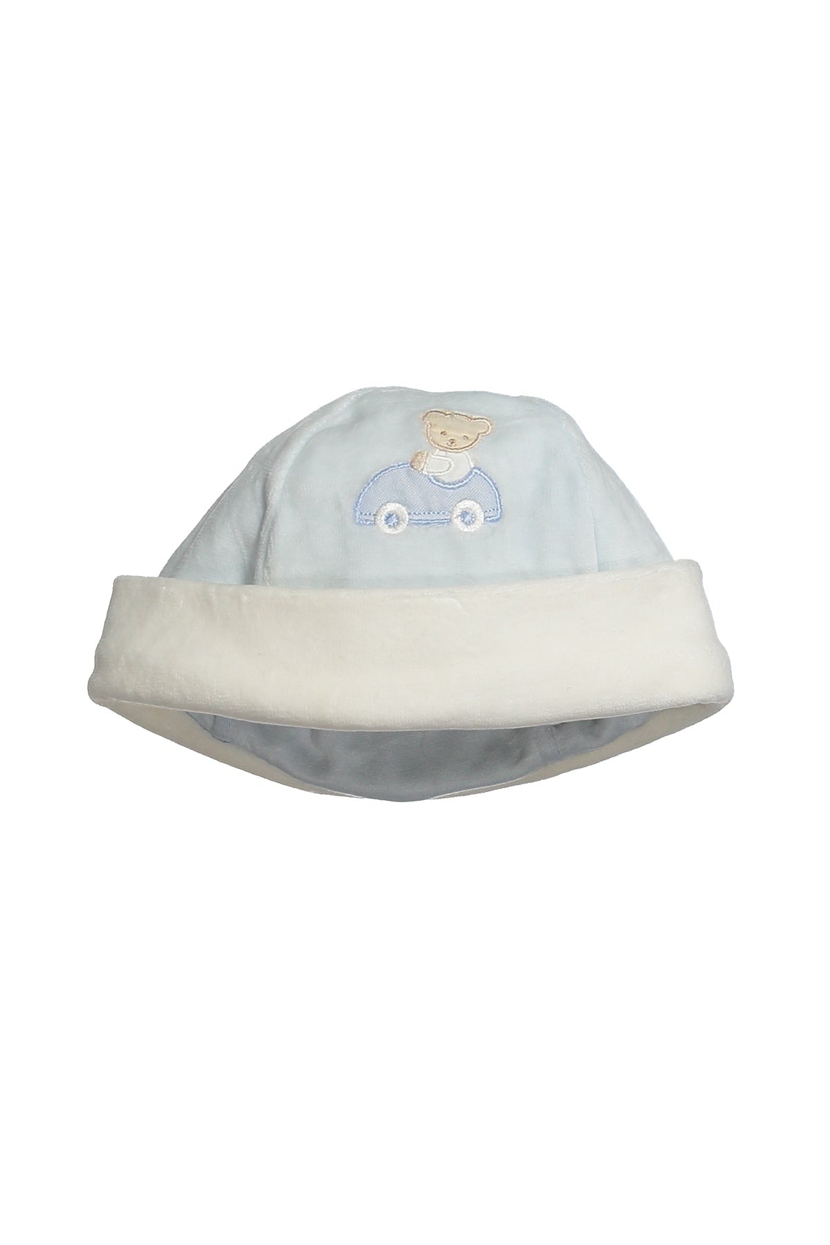 Erkek Bebek Ayıcık Nakışlı Yumuşak Bebek Şapka (0-24ay)-0