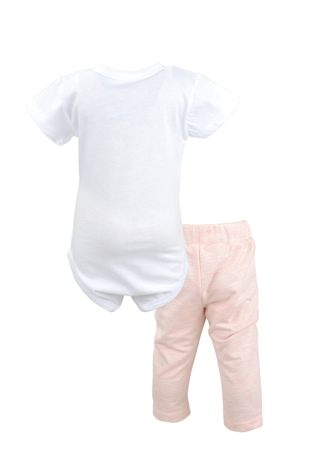 Kız Bebek Beyaz Bunny Fırfırlı Alt ve T-Shirt Takım (3-18ay)-3