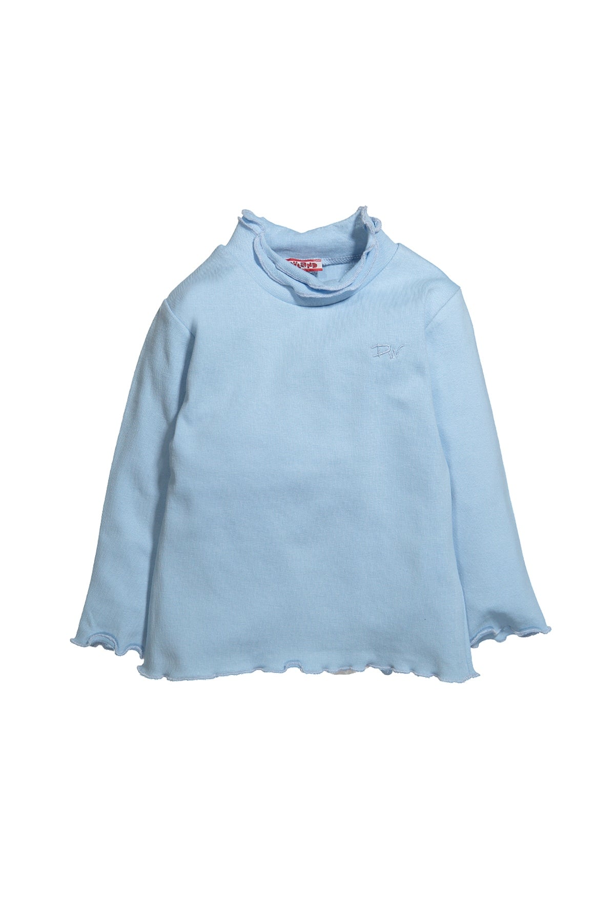 Kız Bebek Balıkçı Yaka Fırfırlı Uzun Kollu T-Shirt (6ay-12yaş)-0