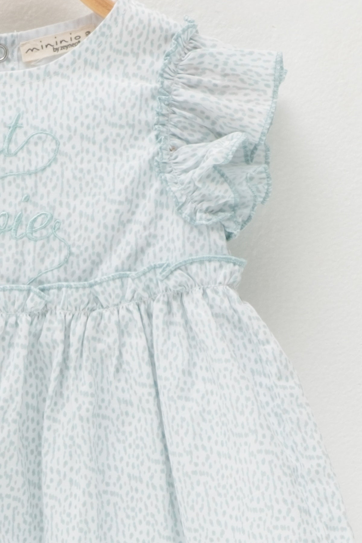 Kız Bebek Cest La Vie Kolları Fırfırlı Mint Elbise (6ay-4yaş)-1