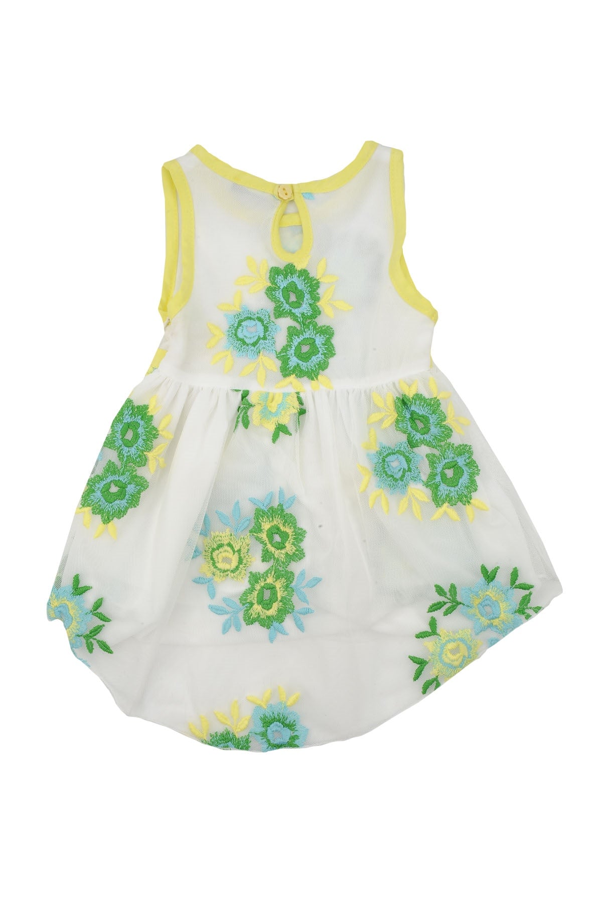 Kız Bebek Sarı Çiçekli Tüllü Elbise (6ay-4yaş)-1