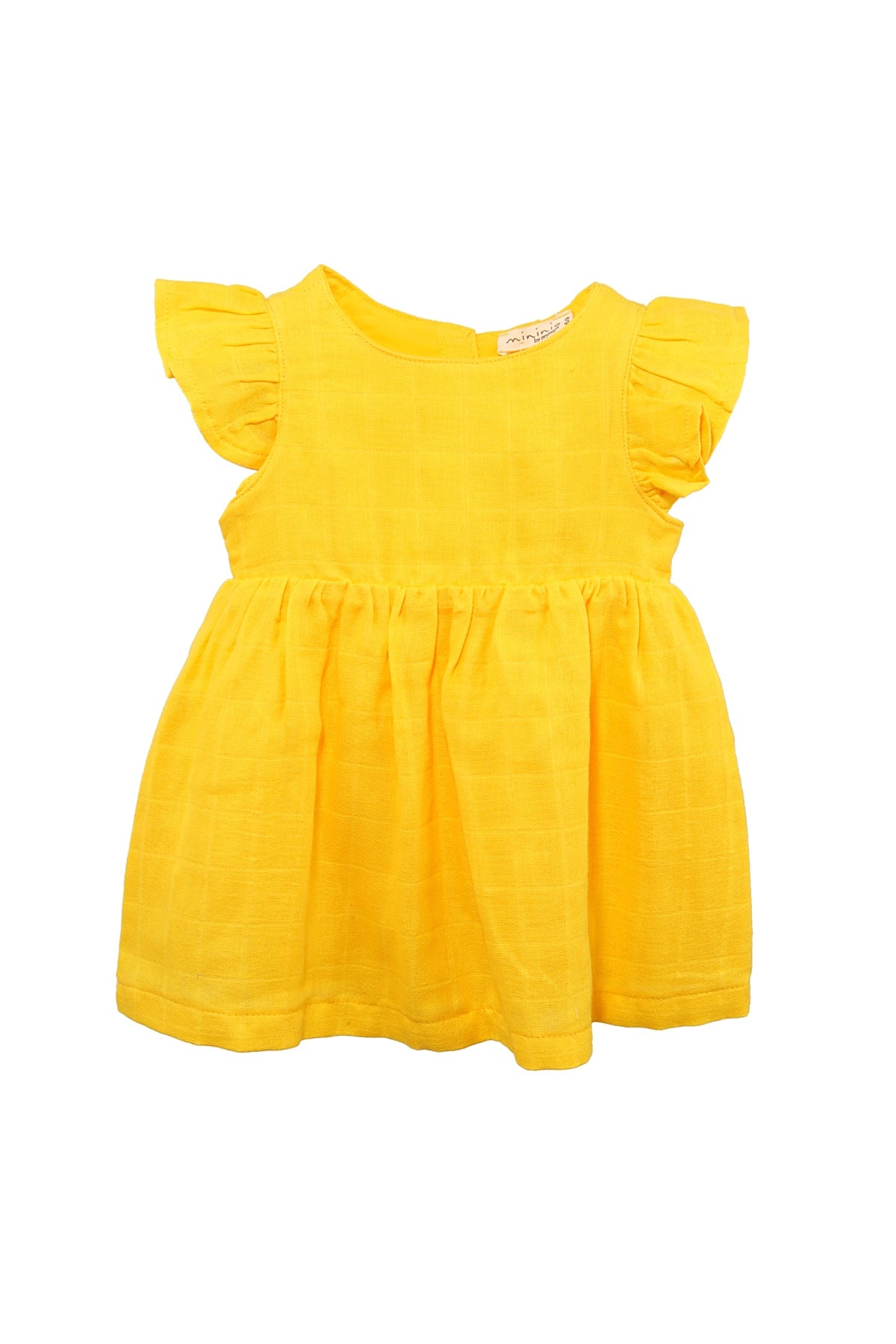 Kız Bebek Keten Kolları Fırfırlı Elbise (6ay-4yaş)-2