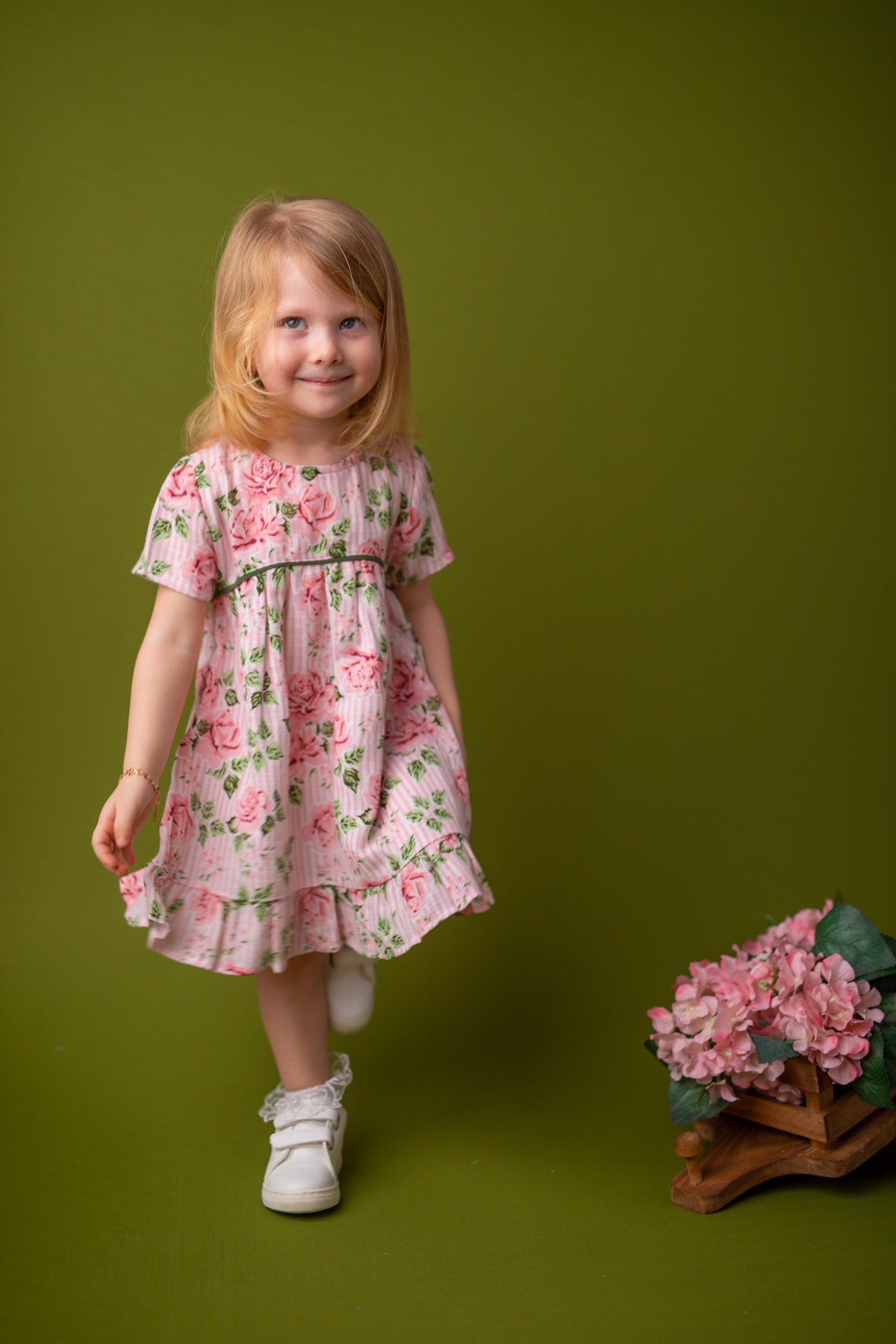 Kız Bebek Gül Roses Elbise (9ay-4yaş)-1