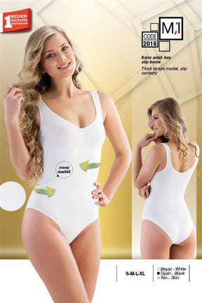 Emay 2018 Dikişsiz Kalın Askılı Boy Slip Lohusa Korse - Lohusa Sepeti