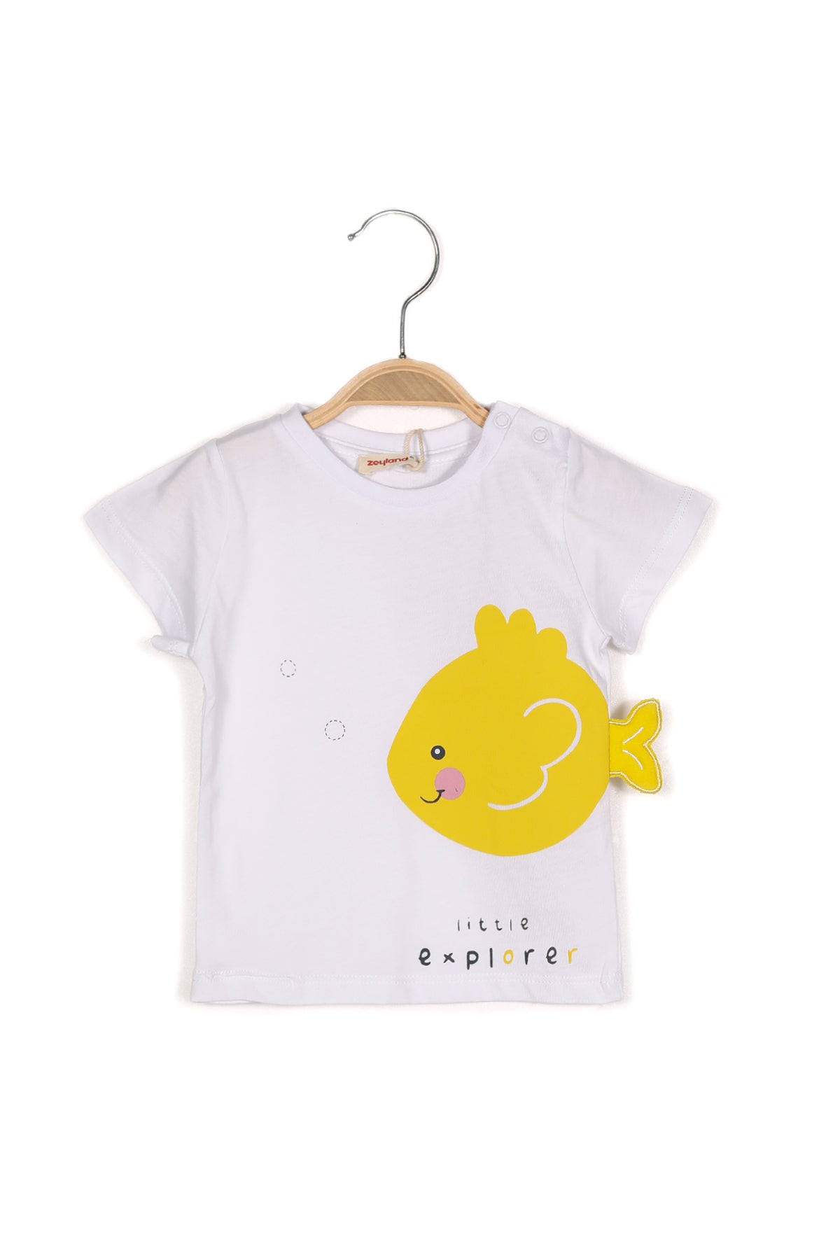 Erkek Bebek Balık Baskılı T-shirt-1