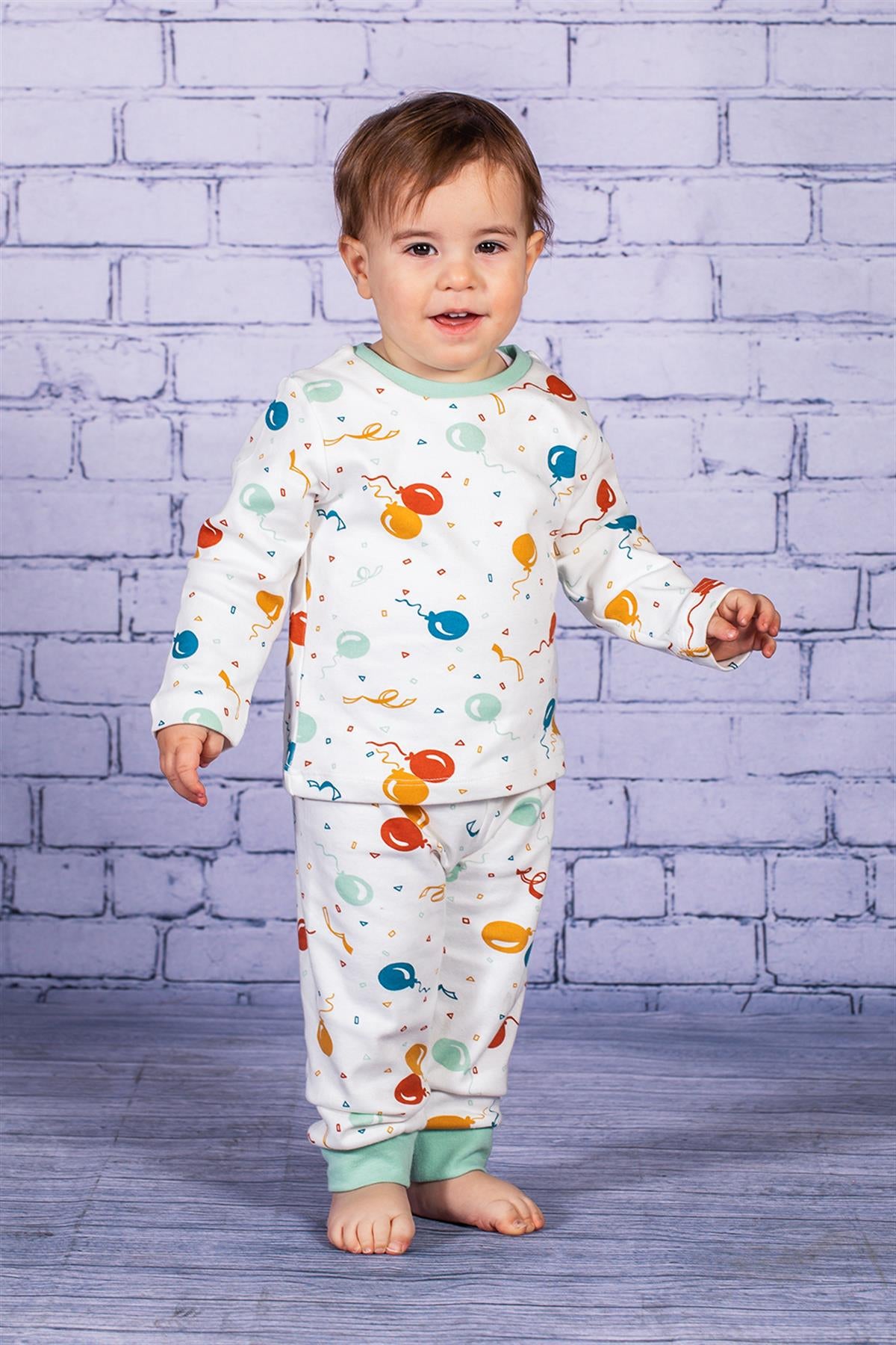 Erkek Çocuk Balon Desenli Pijama Takımı-1