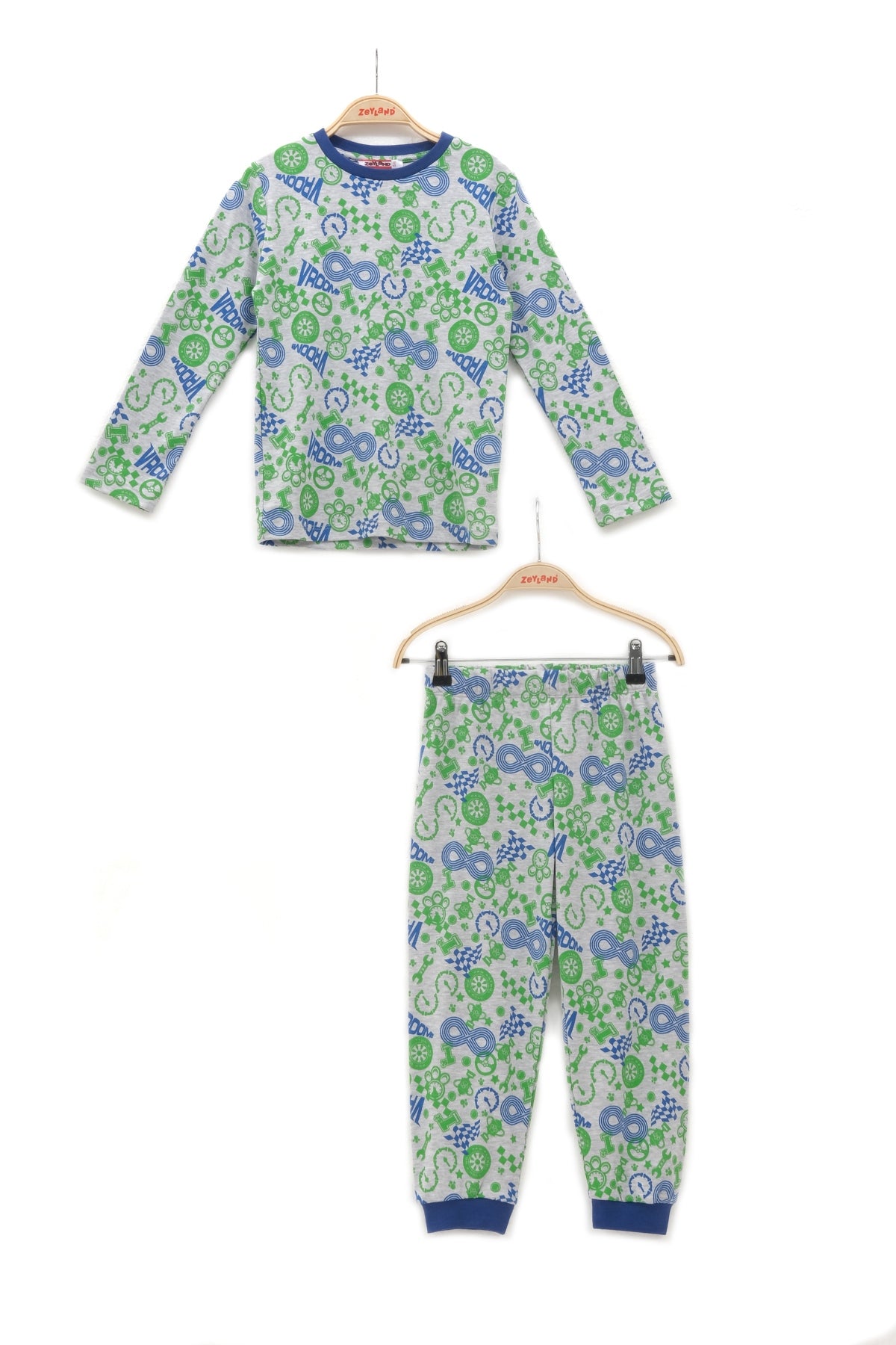Erkek Çocuk Baskılı Pamuklu Pijama Takımı(5 Yaş-12 Yaş)-2