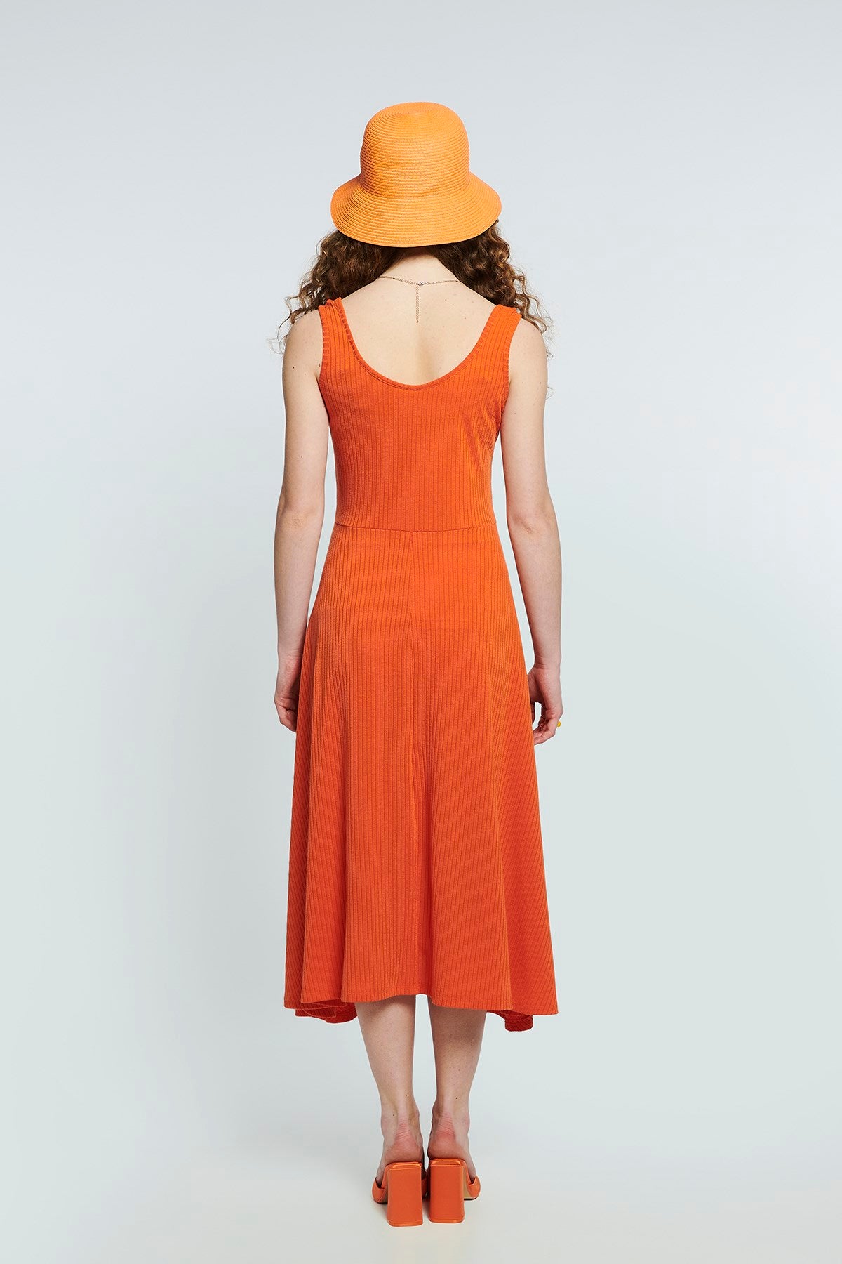 Hamile Eros Elbise - Oranj M3192