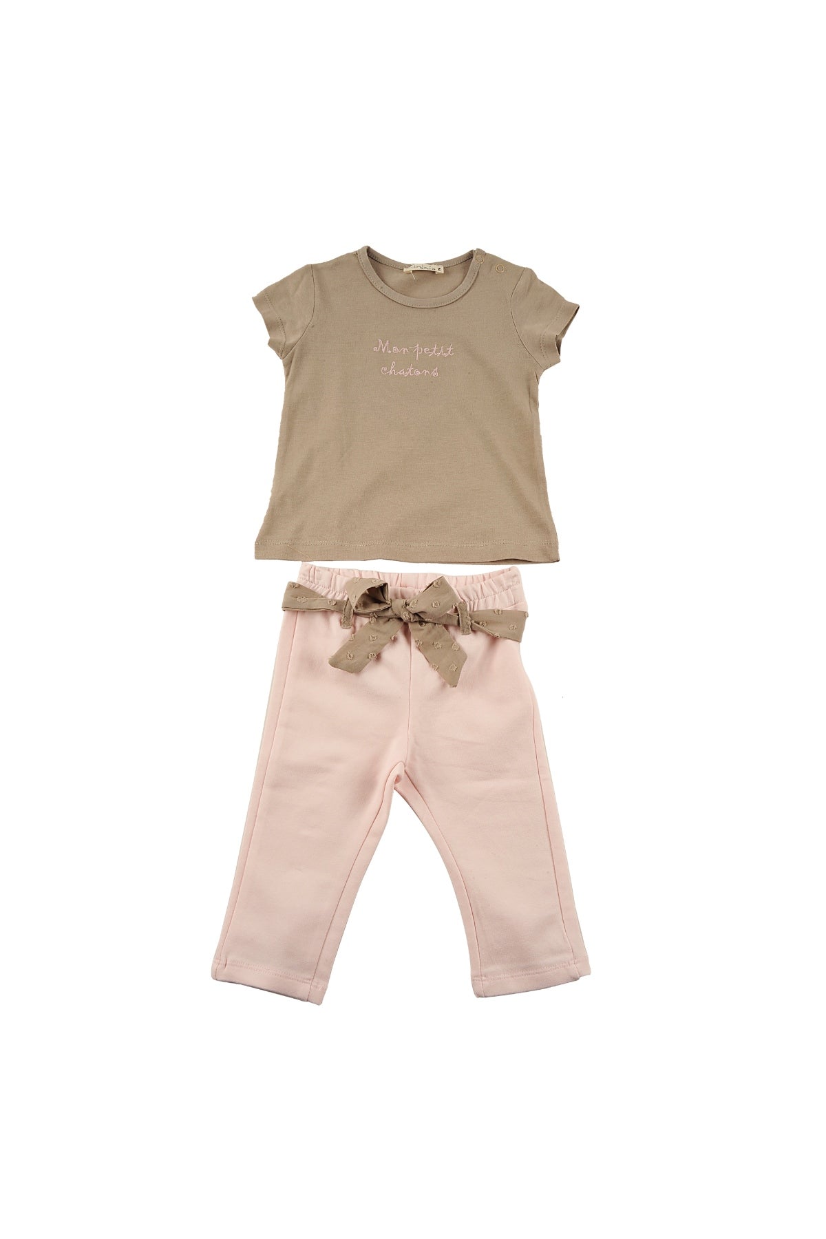 Kız Bebek Mon Petit Chatons T-Shirt ve Örme Pantolon Takım (6ay-4yaş)-2