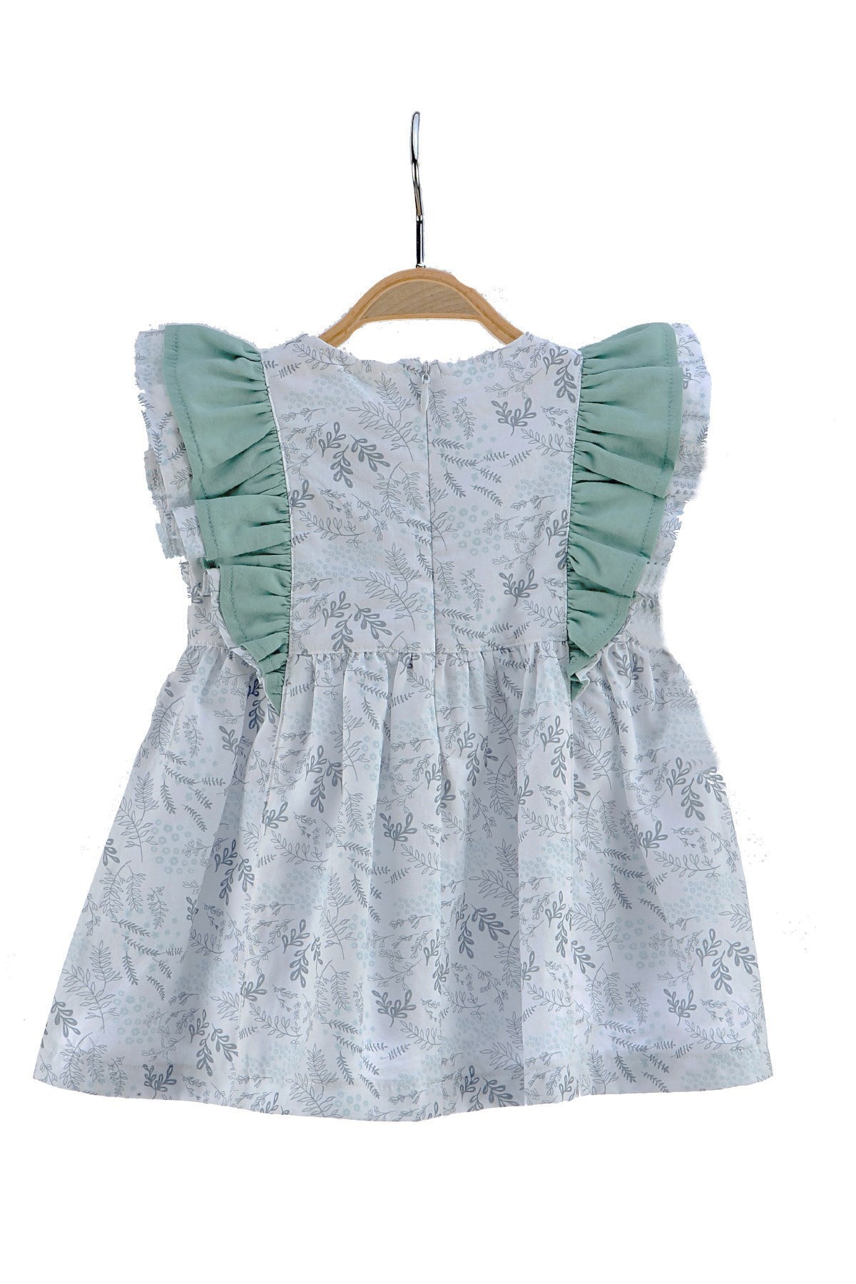 Kız Bebek Çiçek Desenli Fırfırlı Elbise (6ay-4yaş)-1