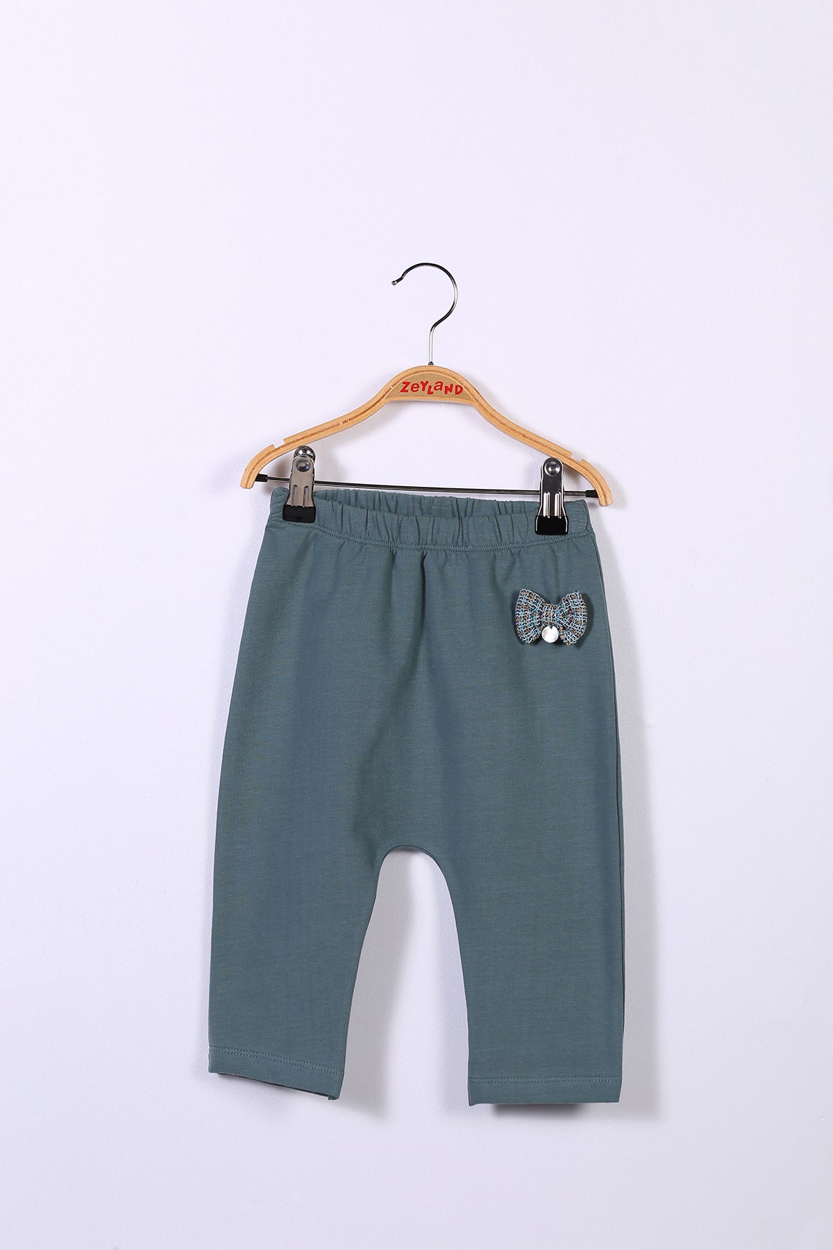 Kız Bebek Fiyonk Detaylı Yeşil Pantolon (6-24ay)-2
