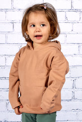 Kız Çocuk Kapüşonlu Cepleri Fırfır Detaylı Sweatshirt (2-7yaş)-0