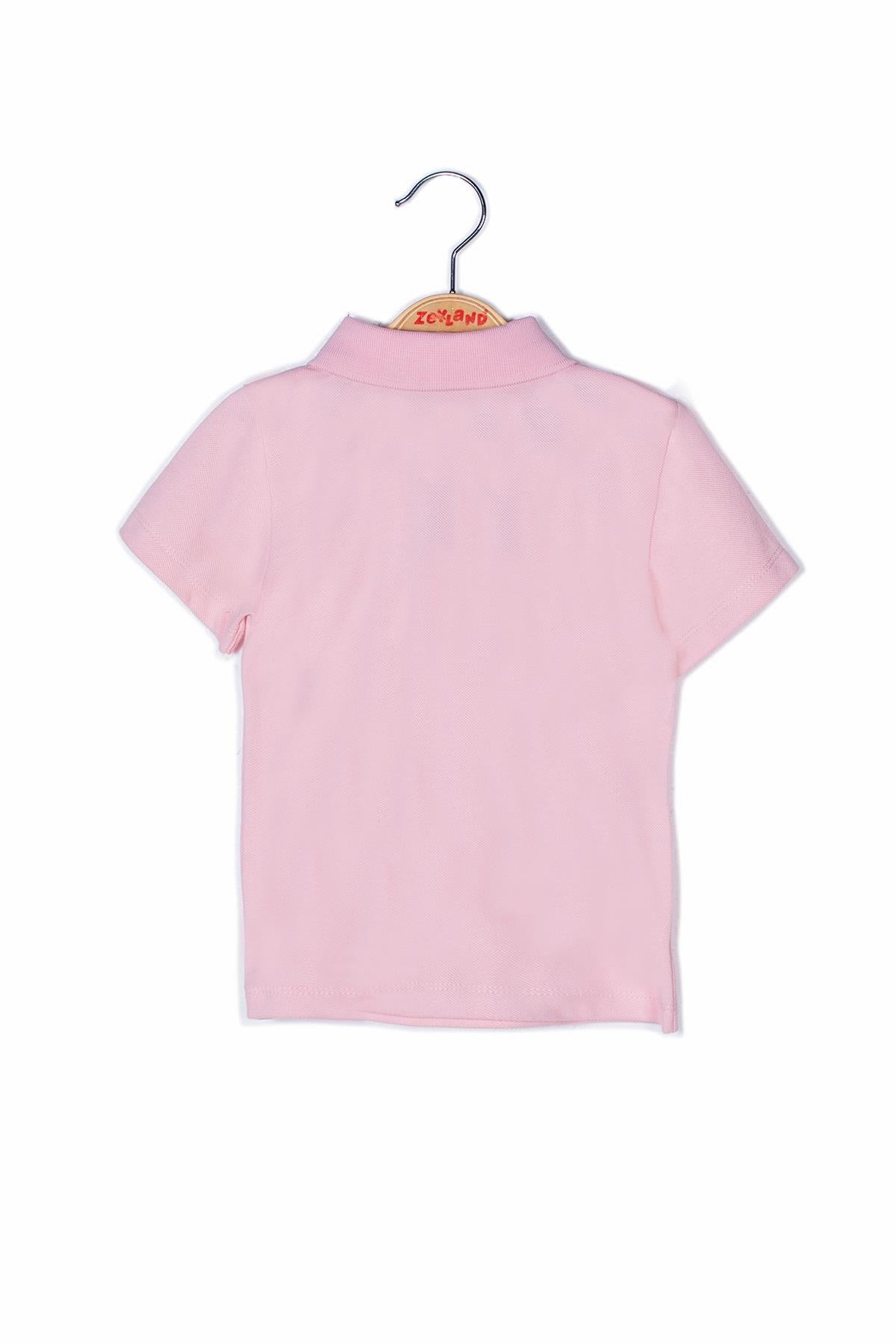 Kız Çocuk Polo Yaka Kısa Kol T-shirt-2