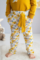 Kız Çocuk Sarı Desenli Pantolon (2-7yaş)-0
