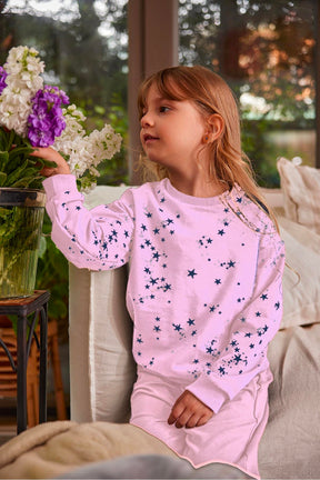 Kız Çocuk Yıldız Desenli Pijama Takımı-0