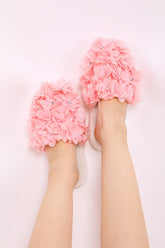 Lht 17065 Pembe Dense Flower Lohusa Terliği - Lohusa Sepeti