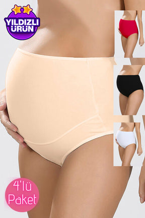 4'lü Paket Pamuklu Hamile Külot - 540