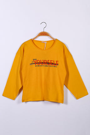 Kız Çocuk Baskılı T-Shirt (4-12yaş)-0