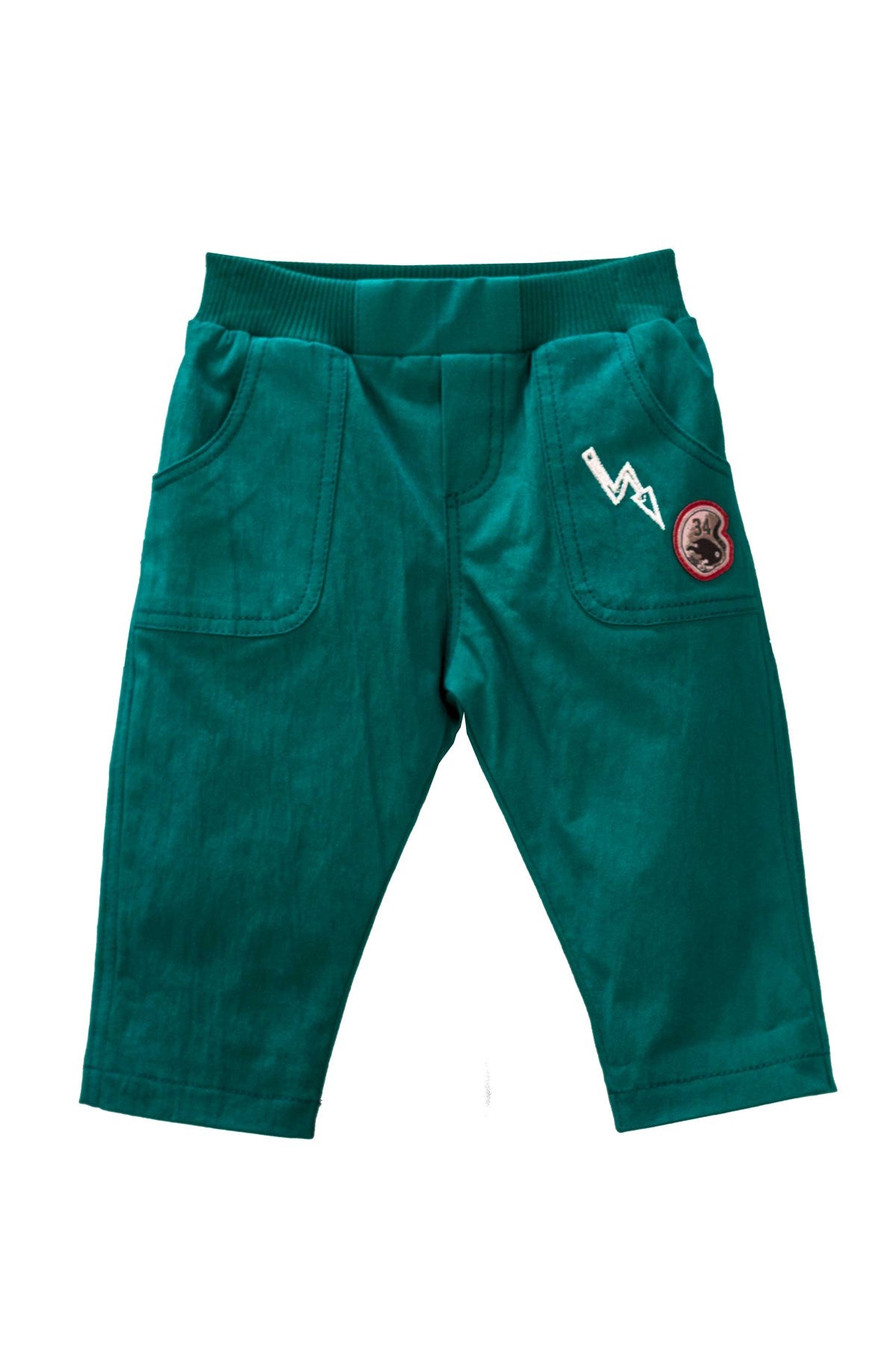 Erkek Bebek Arma Detaylı Yeşil Pantolon (6ay-4yaş)-0