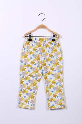 Kız Çocuk Sarı Desenli Pantolon (2-7yaş)-2