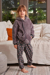Kız Çocuk Peluş Pijama Takımı-0