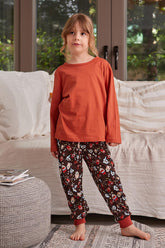 Kız Çocuk Uzun Kollu Pijama Takımı-0
