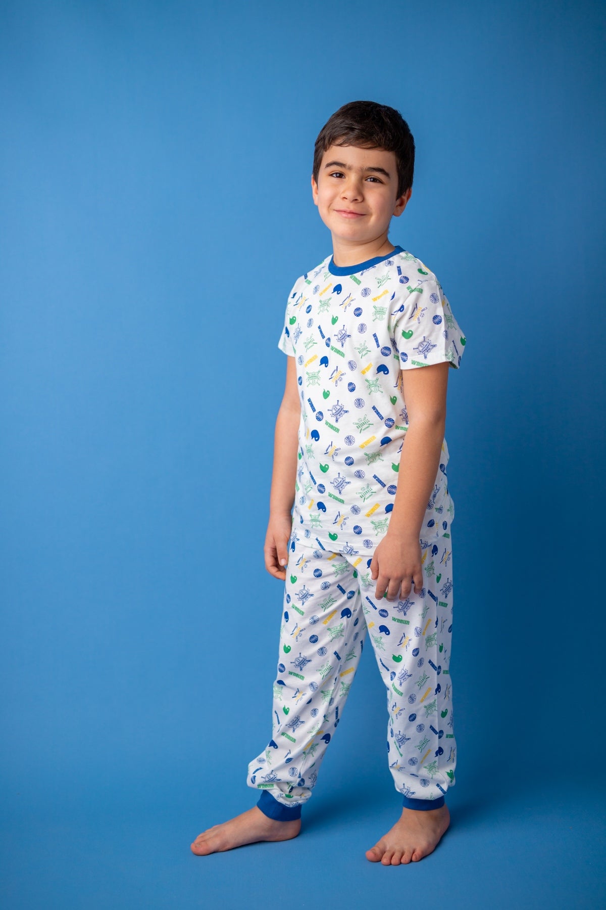 Erkek Çocuk Ekru Sports Pijama Takımı (5-12yaş)-1