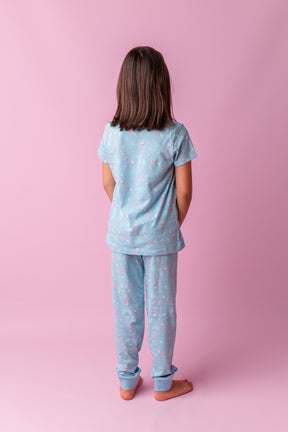 Kız Çocuk Mavi Sky Pijama Takımı (5-12yaş)-1